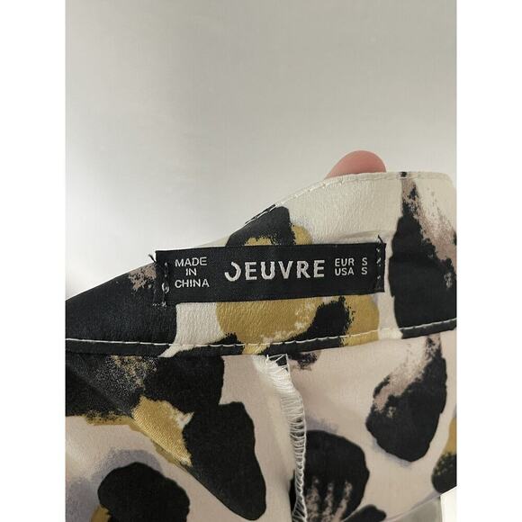 *Jeuvre Adjustable Midi Wrap Skirt Size‎ S Animal Leopard Print Neutral - Picture 5 of 5